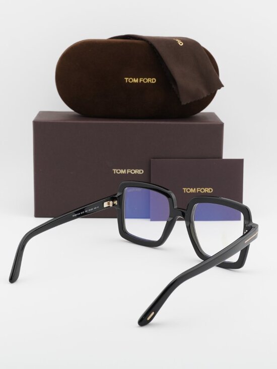 Tom Ford FT5913-B 001 Square Eyeglasses 53mm – Shiny Black main image 9